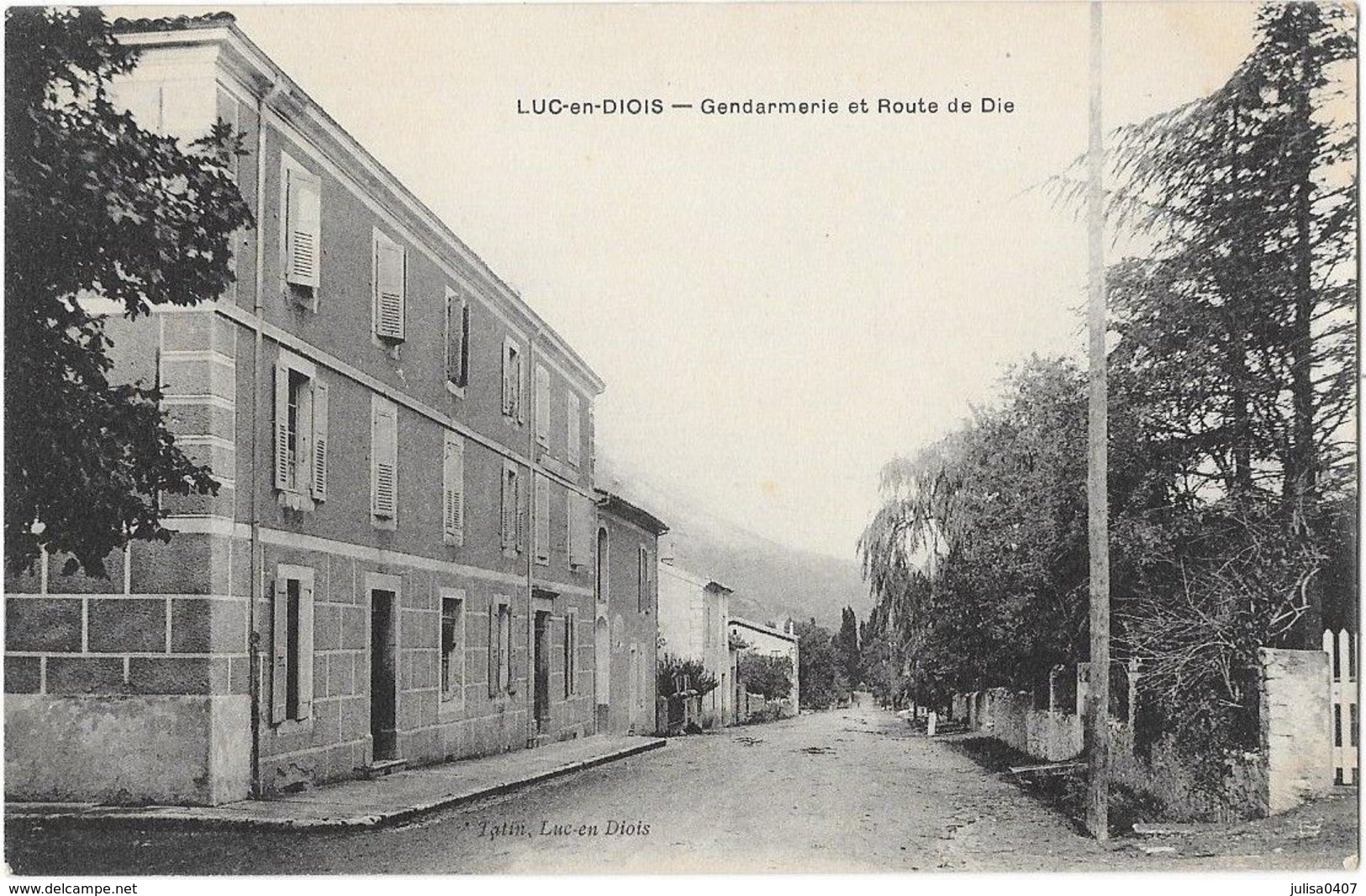 LUC EN DIOIS (26) gendarmerie et route de Die