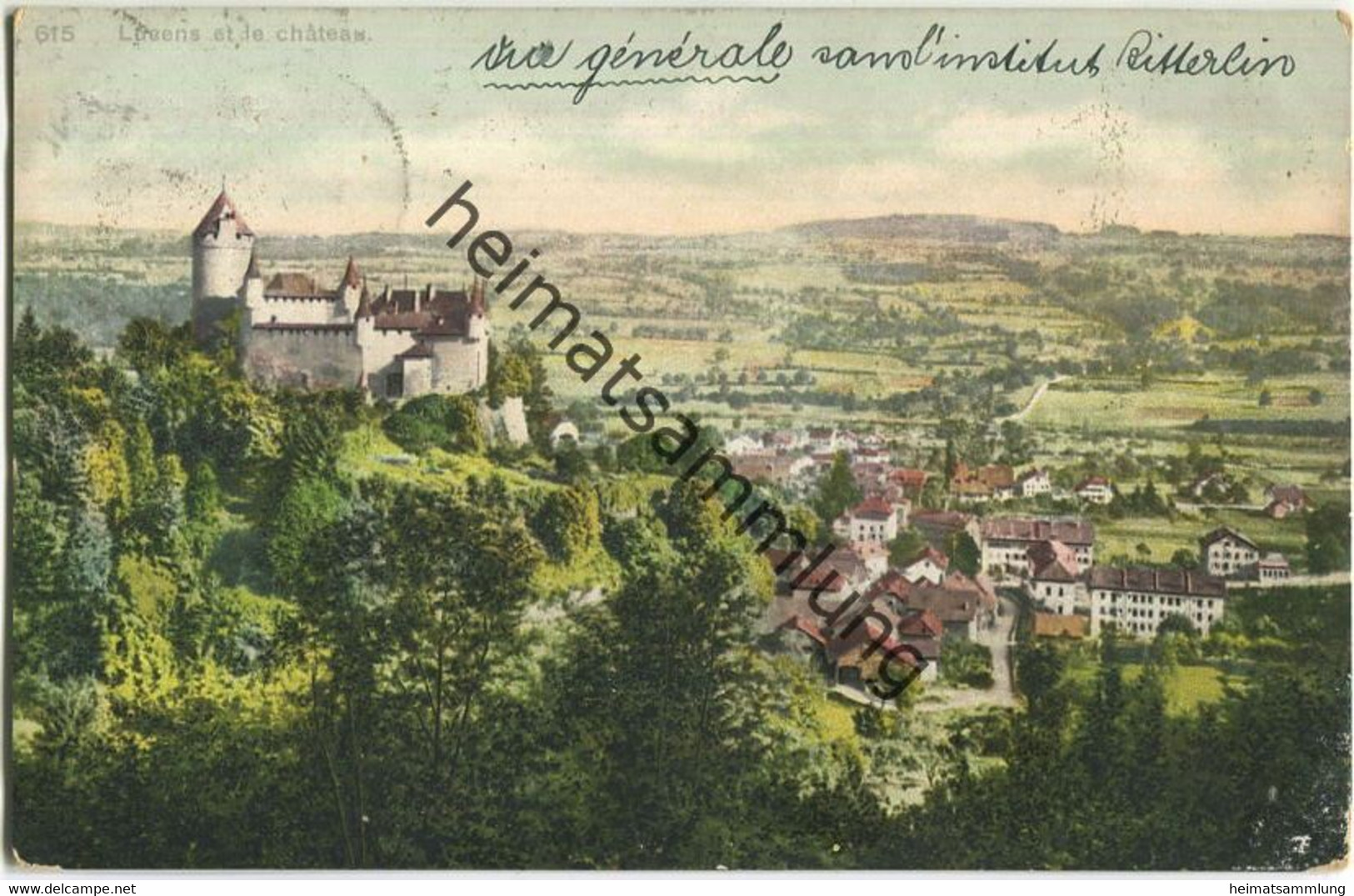 Lucens et le chateau - Verlag Phototypie Neuchatel gel. 1910