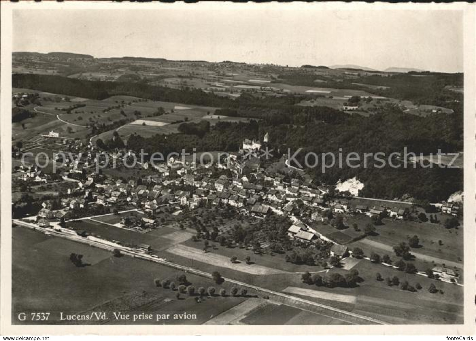 Lucens Fliegeraufnahme