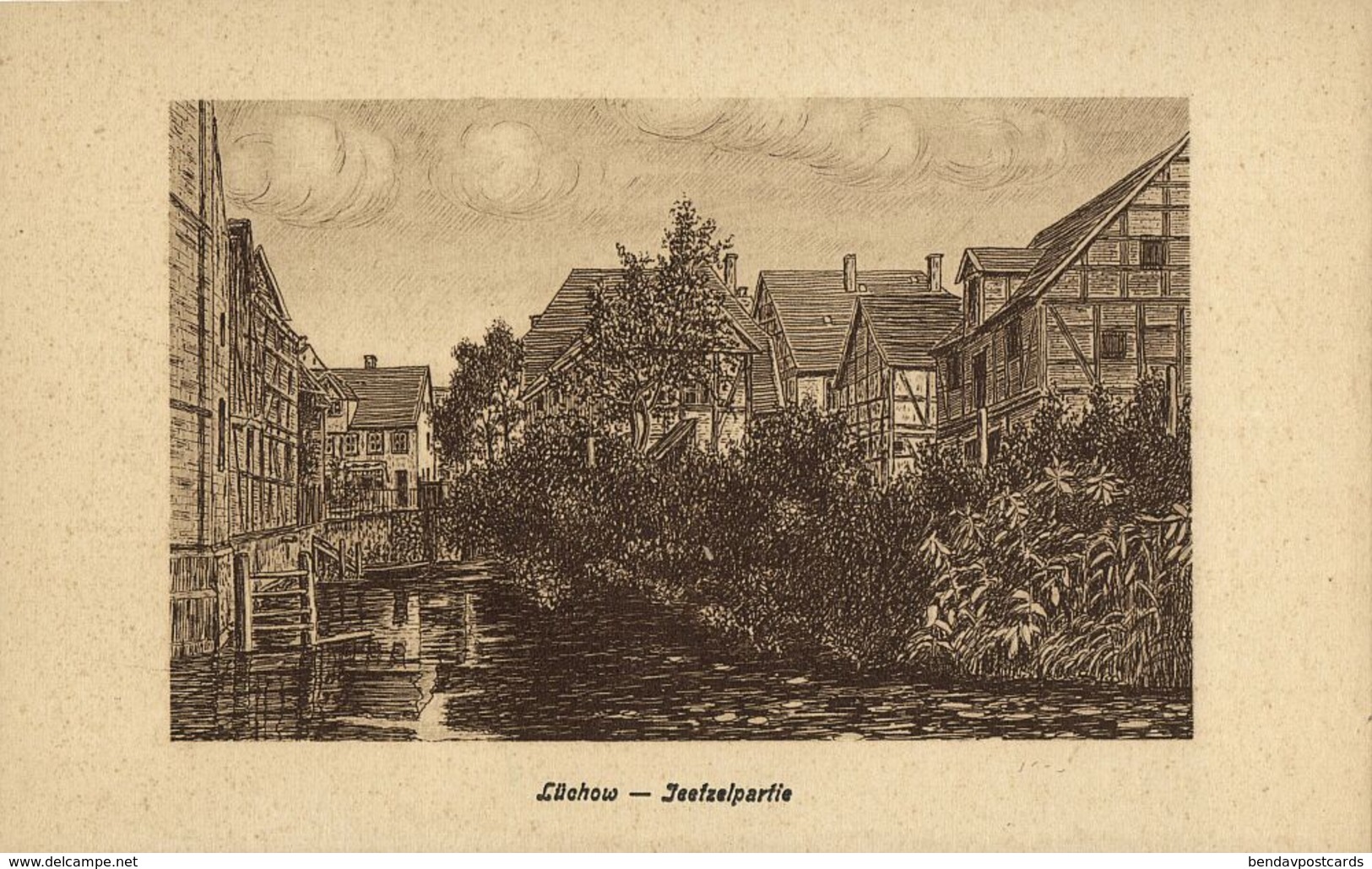 LÜCHOW, Wendland, Jeetzelpartie (1920s) AK
