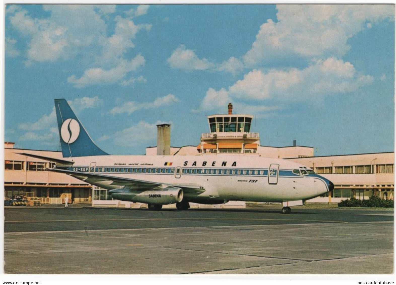 Luchthaven Antwerpen Boeing 737-229 C Sabena - & airport, airplane