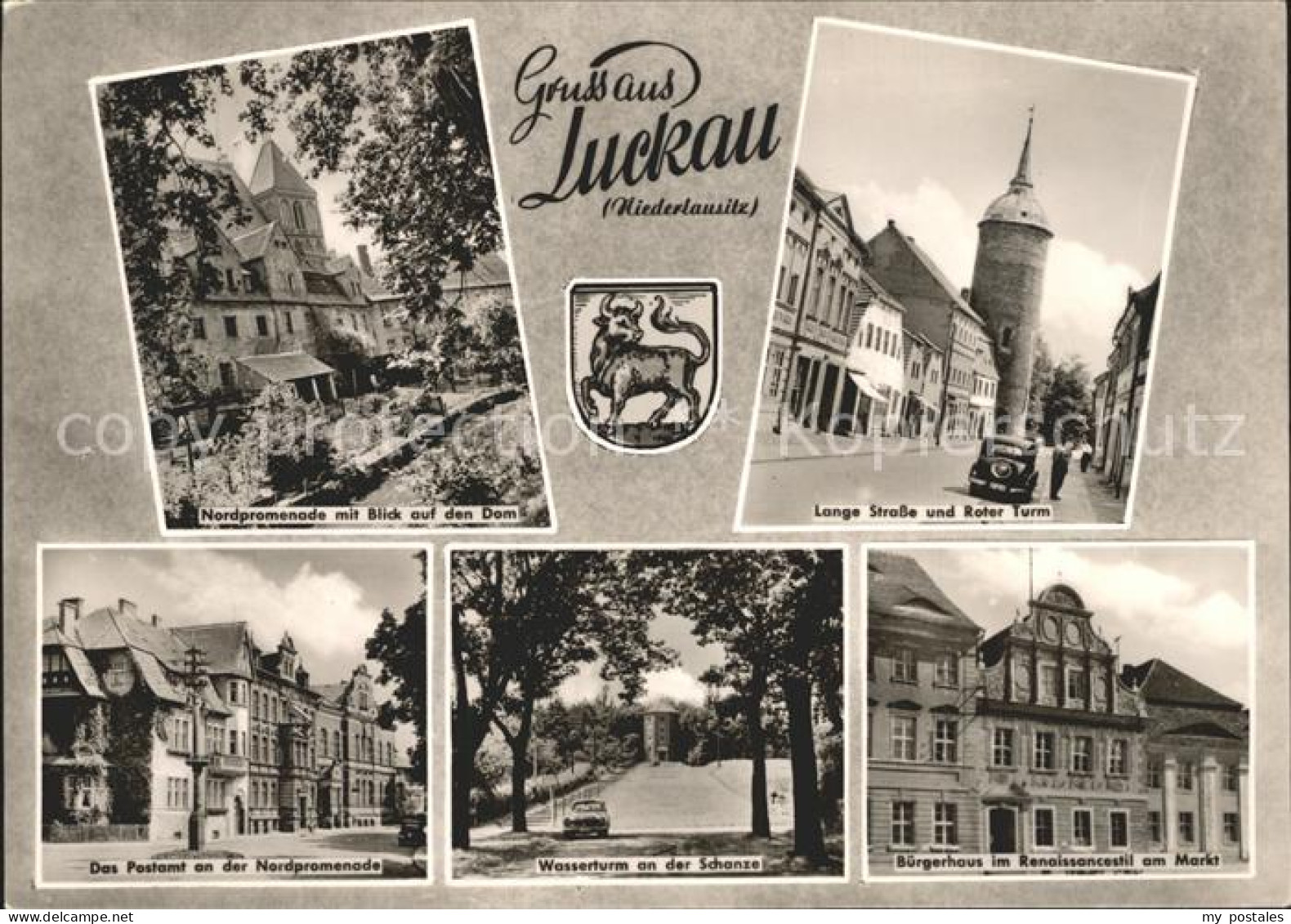 Luckau Niederlausitz Lange Strasse Roter Turm Buergerhaus Renaissancestil Markt