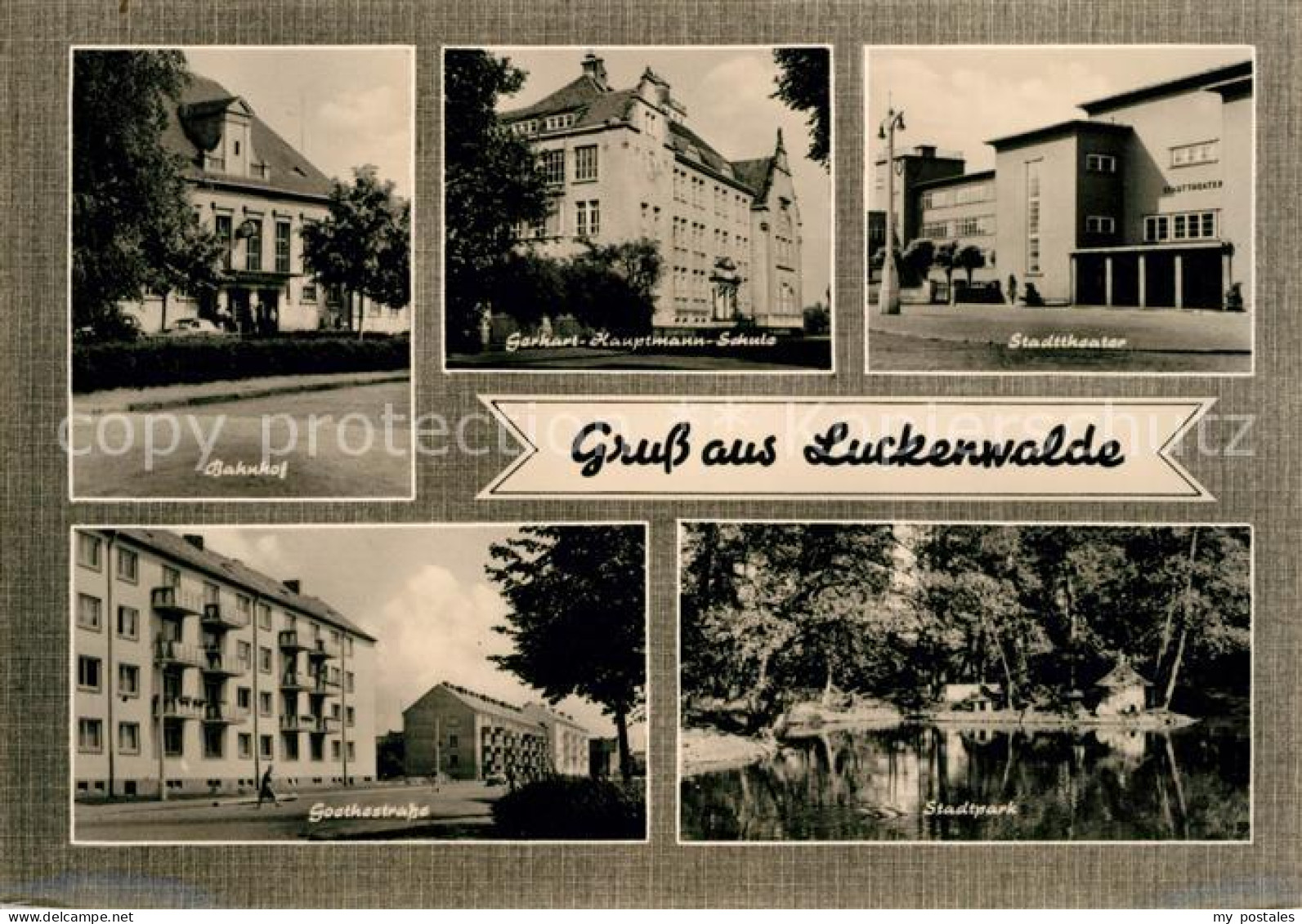 Luckenwalde Bahnhof Gerhart Hauptmann Schule Stadttheater Goethestrasse Stadtpar