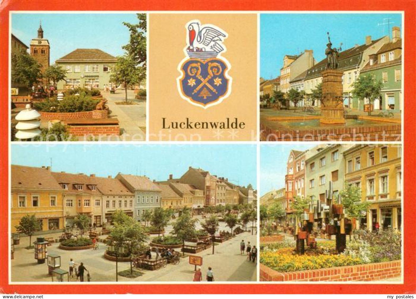 Luckenwalde Boulevard Ernst Thaelmann Strasse Denkmal Wappen