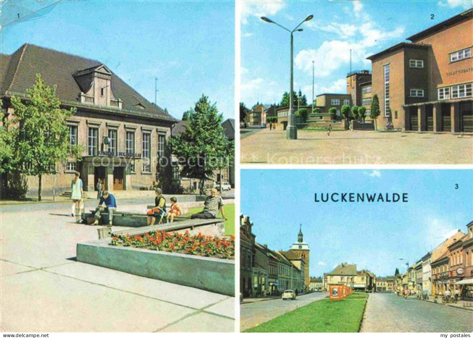 Luckenwalde Brandenburg Bahnhof Stadttheater Ernst-Thaelmann-Strasse Brunnen Mar