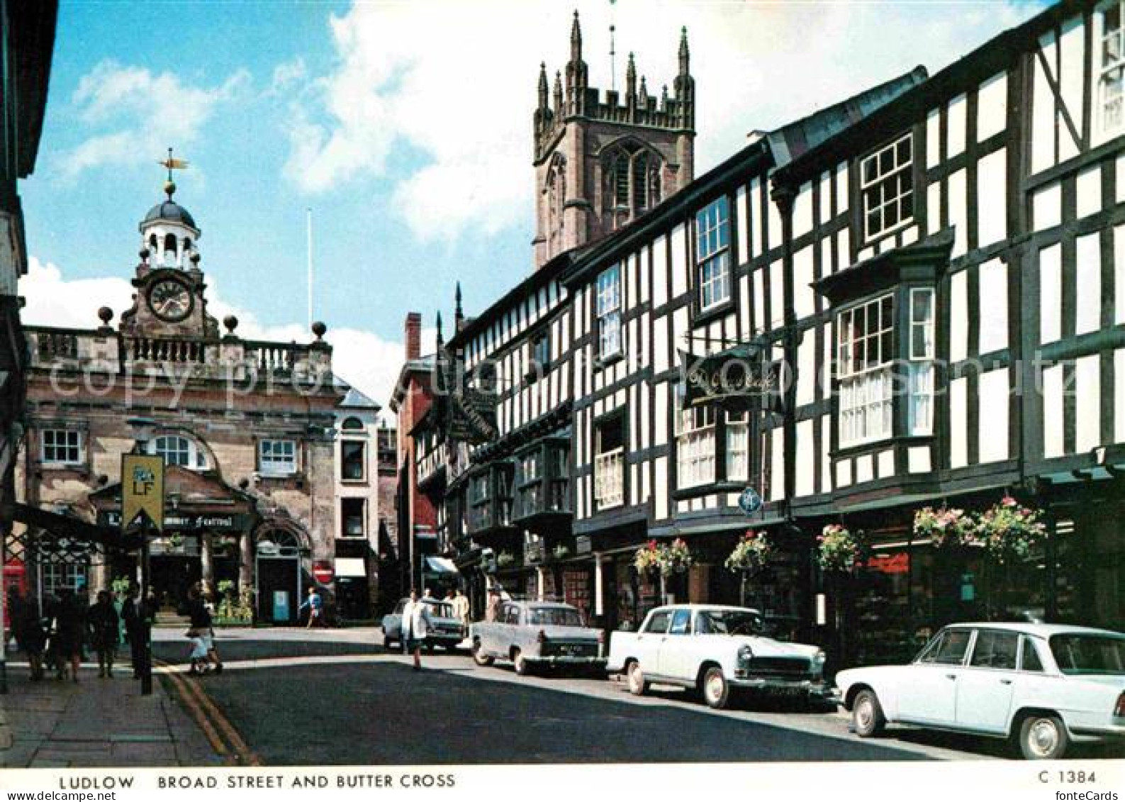 Ludlow Shropshire Broad Street and Butter Cross