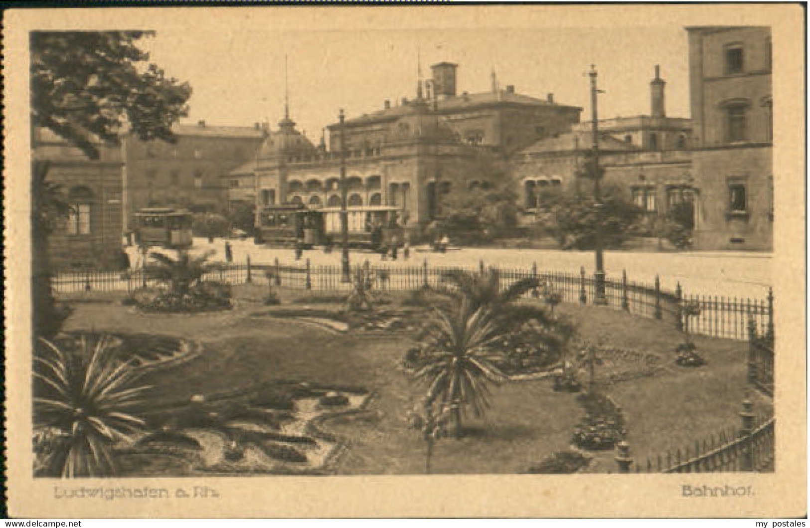 Ludwigshafen Rhein Ludwigshafen Bahnhof ungelaufen ca. 1920