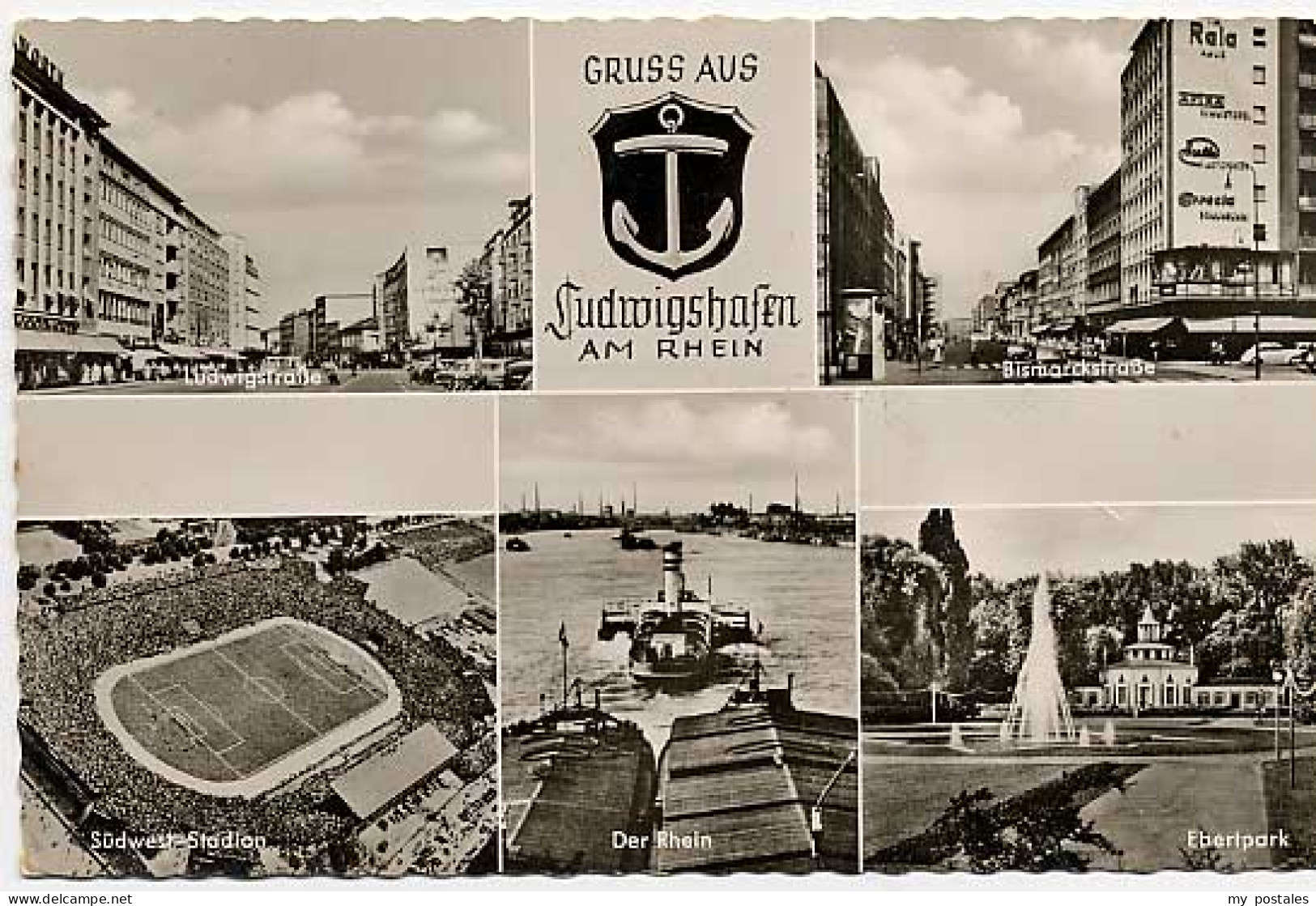 Ludwigshafen Rhein Ludwigshafen mit Stadion