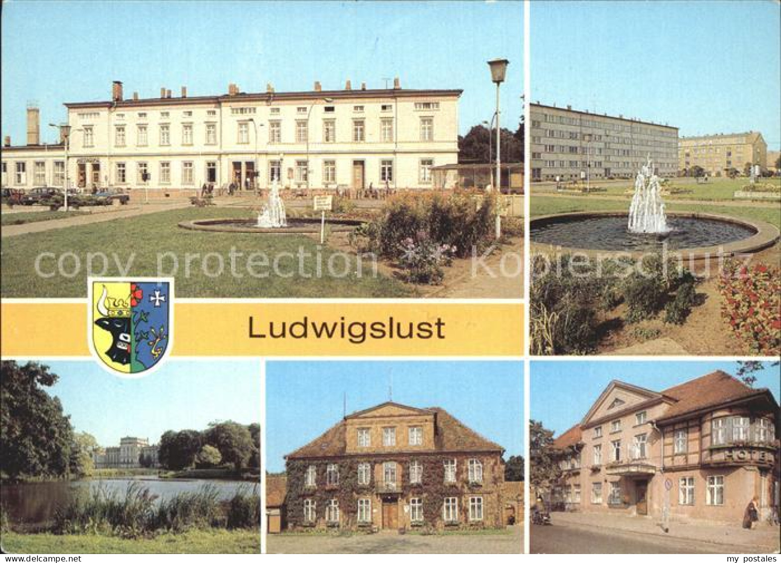 Ludwigslust Bahnhof John Brinckmann Strasse Schloss Rathaus Mecklenburger Hof