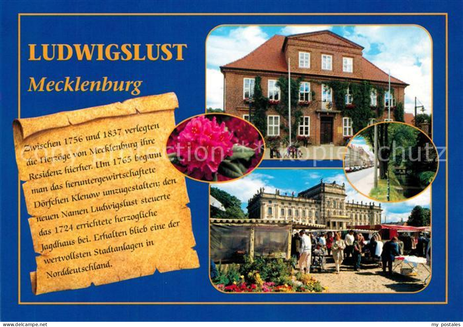 Ludwigslust Rathaus Marktplatz Schloss Chronik