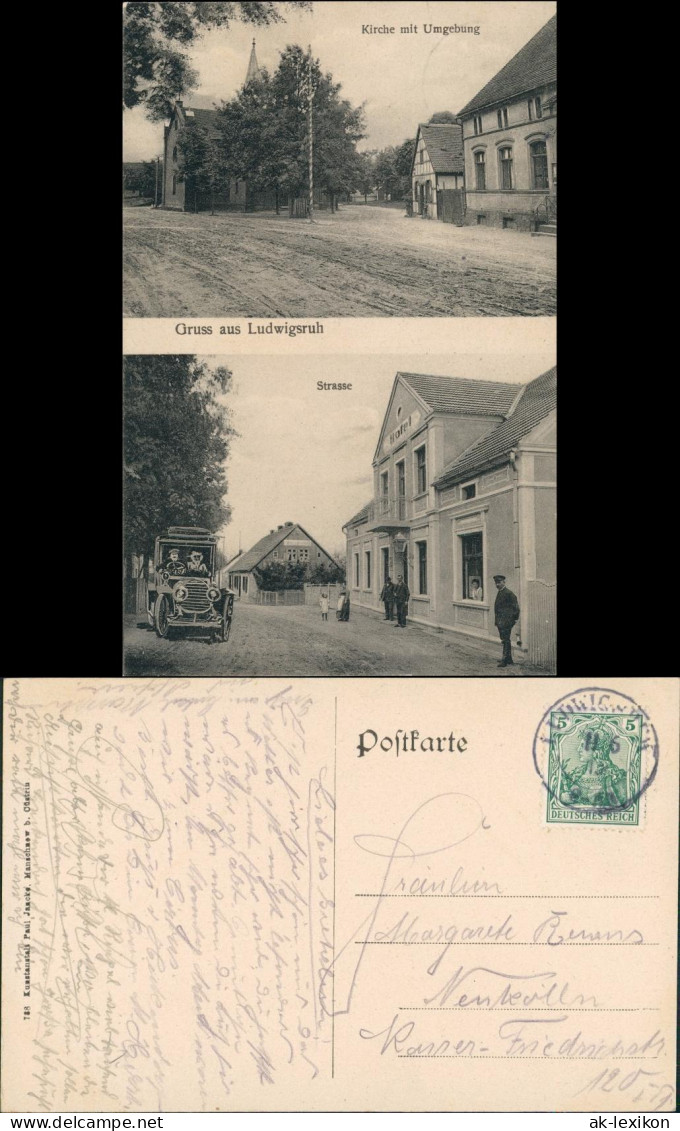 Ludwigsruh 2 Bild Straßen  Küstrin Kostrzyn Neumark Landsberg Gorzów 1913
