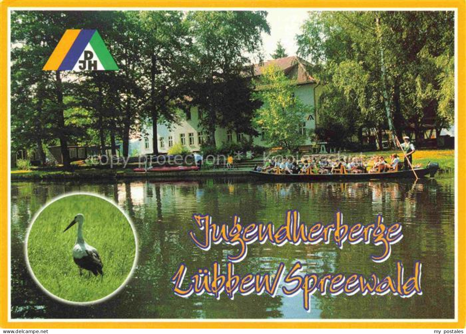 Luebben Spreewald Jugendherberge Kahnfahrten Storch