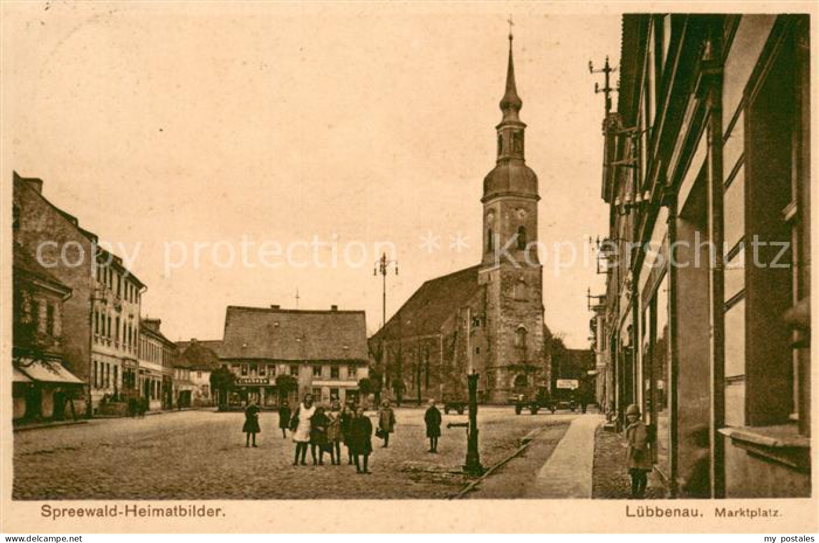 Luebbenau Spreewald Marktplatz Kirche
