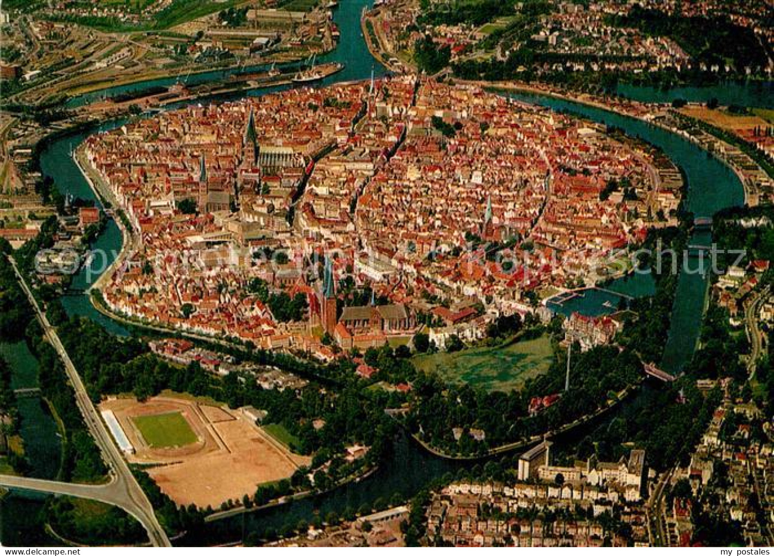 LueBECK  CITY Fliegeraufnahme