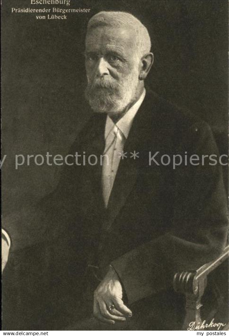 Luebeck Escheburg Portrait Praesidierender Buergermeister von Luebeck