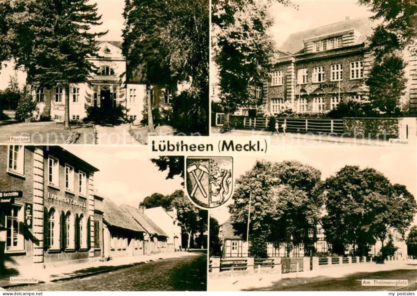 Luebtheen Postamt Rathaus Leninstrasse Thaelmannplatz