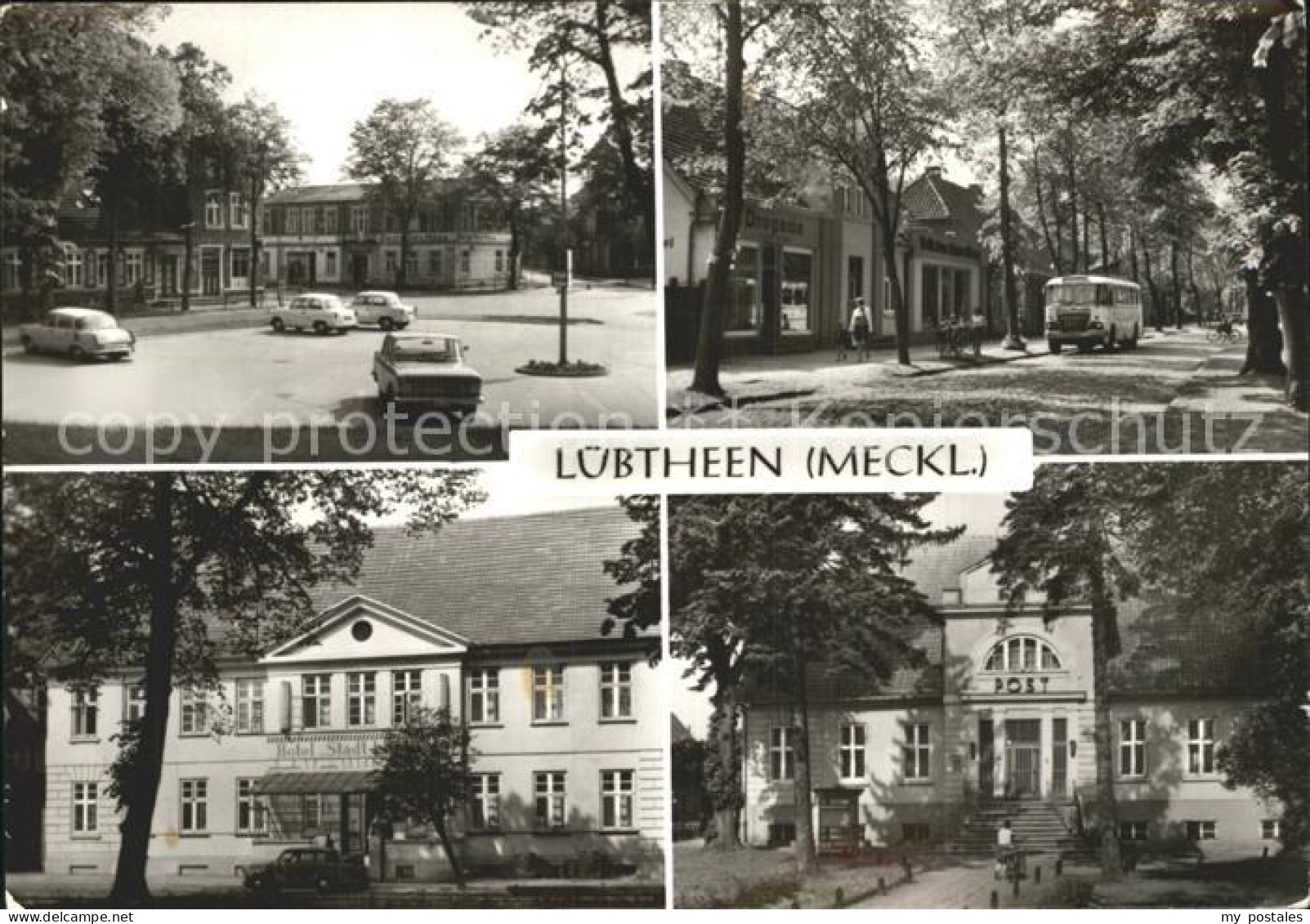 Luebtheen Thaelmannplatz Kirchenplatz Hotel Stadt Luebtheen Postamt