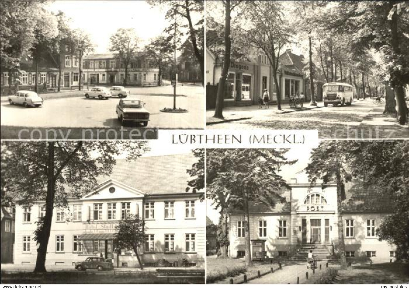 Luebtheen Thaelmannplatz Kirchenplatz Hotel Stadt Luebtheen Postamt