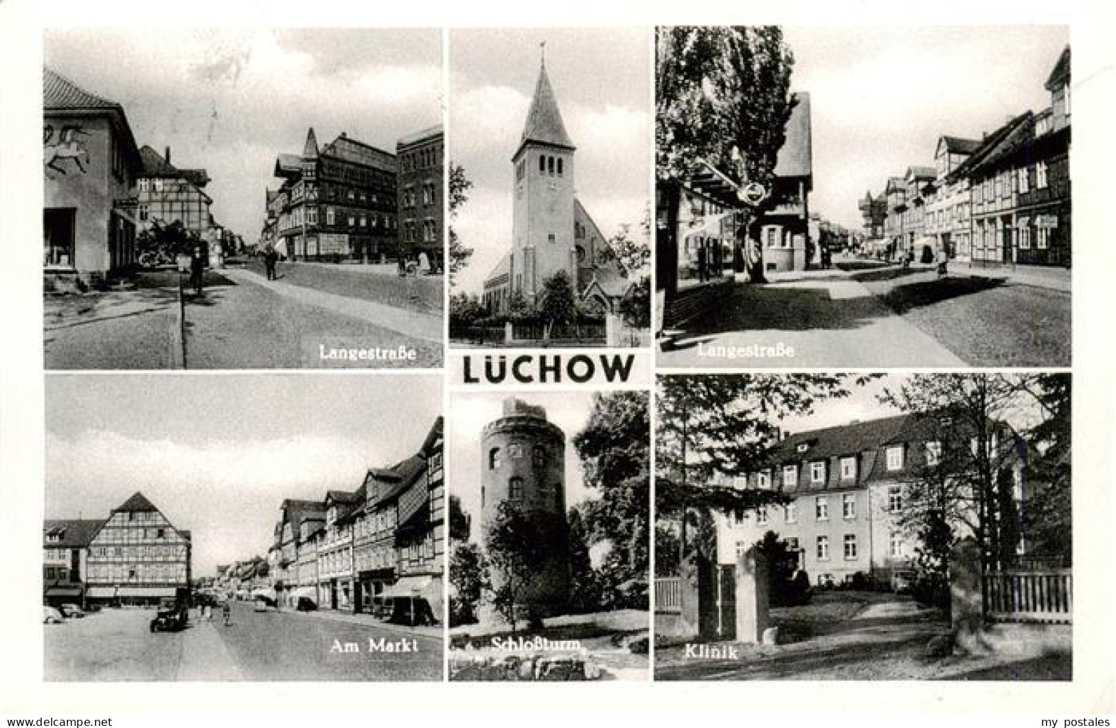 Luechow-Dannenberg Langestrasse Kirche Partie am Markt Schlossturm Klinik