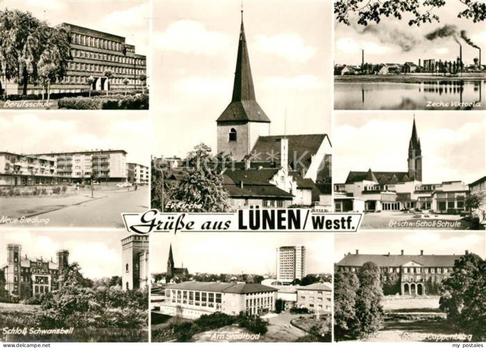 Luenen UNNA NRW Schloss Schwansbell Stadtbad Schloss Cappenburg