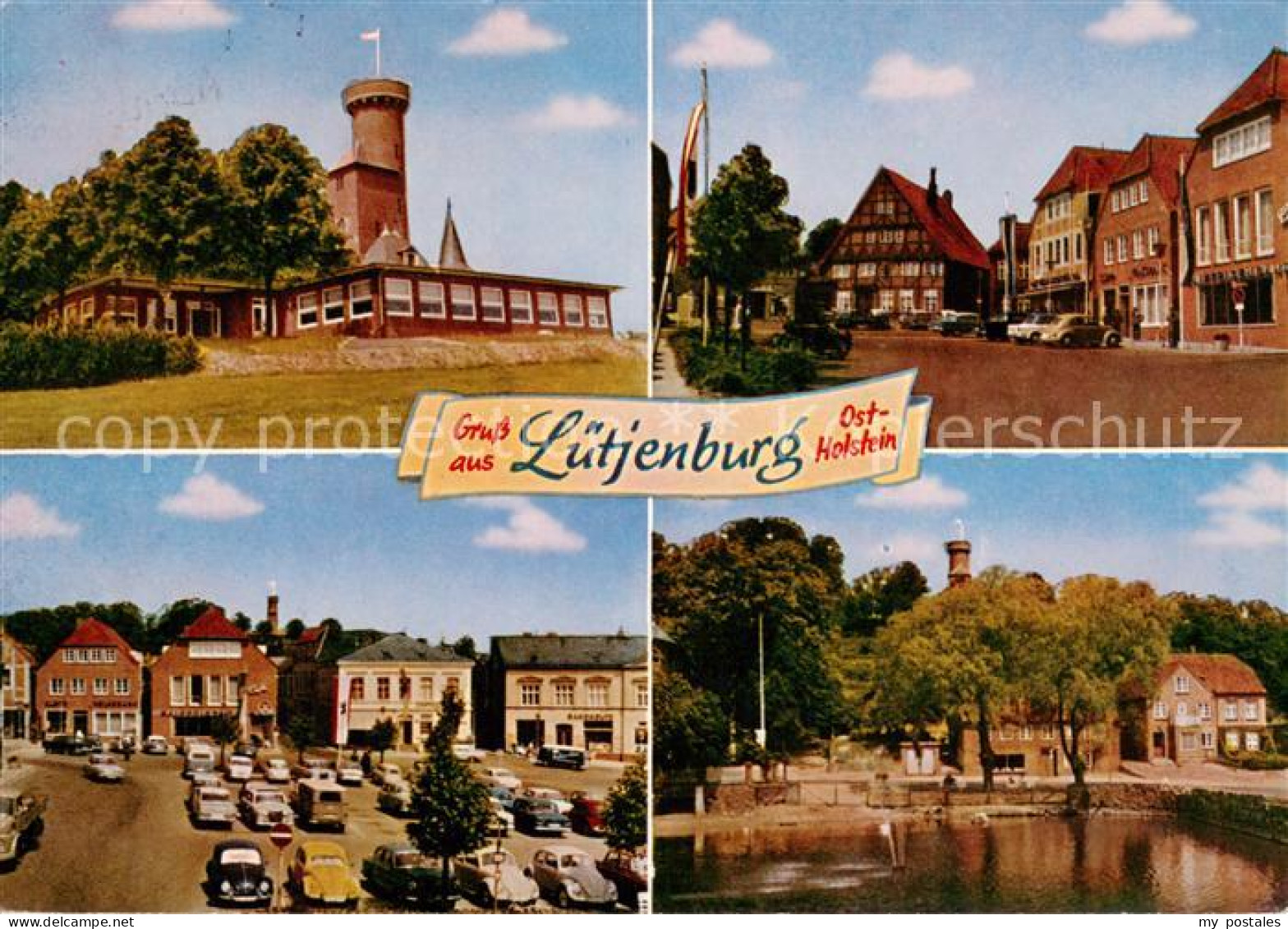 Luetjenburg Holstein Bismarckturm Ortsansichten Schwanenteich
