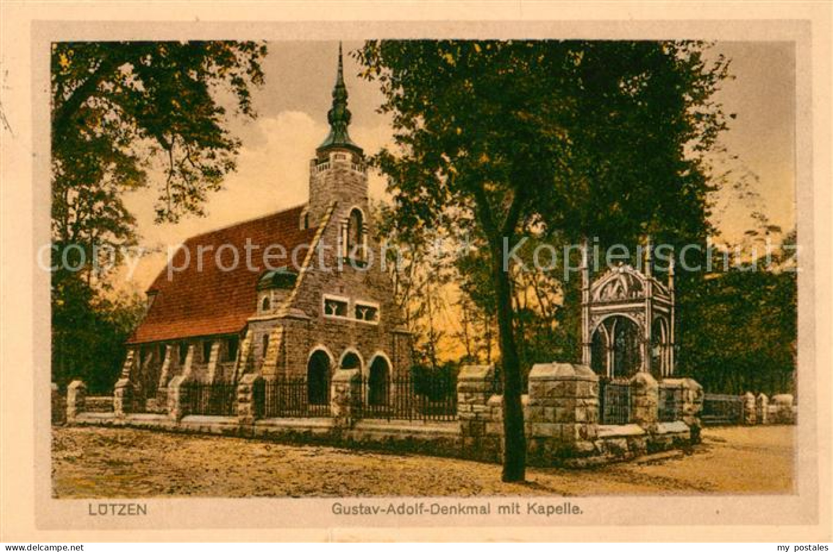Luetzen Gustav Adolf Denkmal mit Kapelle