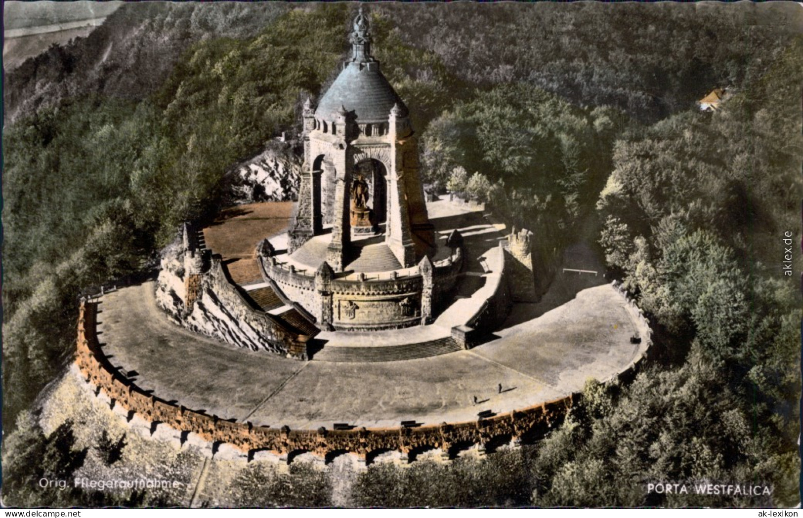 Luftbild Ansichtskarte Porta Westfalica Blick auf Porta Westfalica