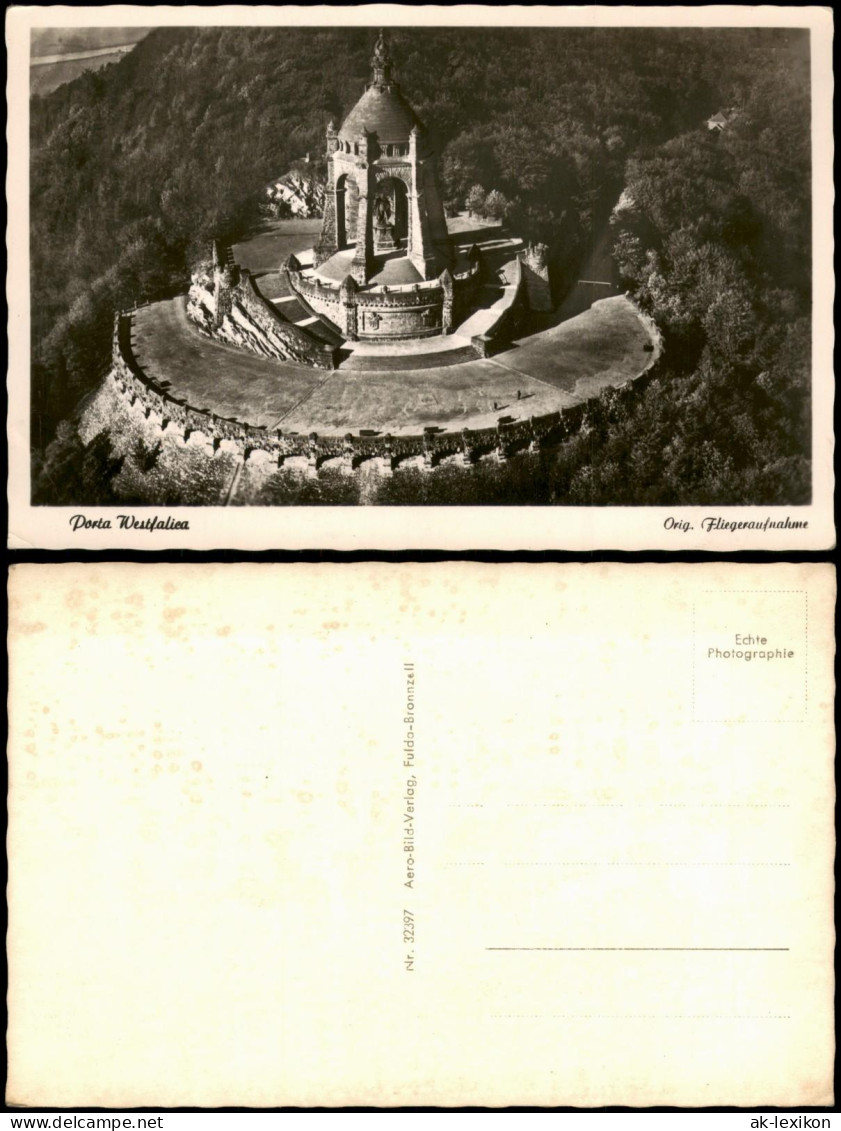 Luftbild Ansichtskarte Porta Westfalica Blick auf Porta Westfalica