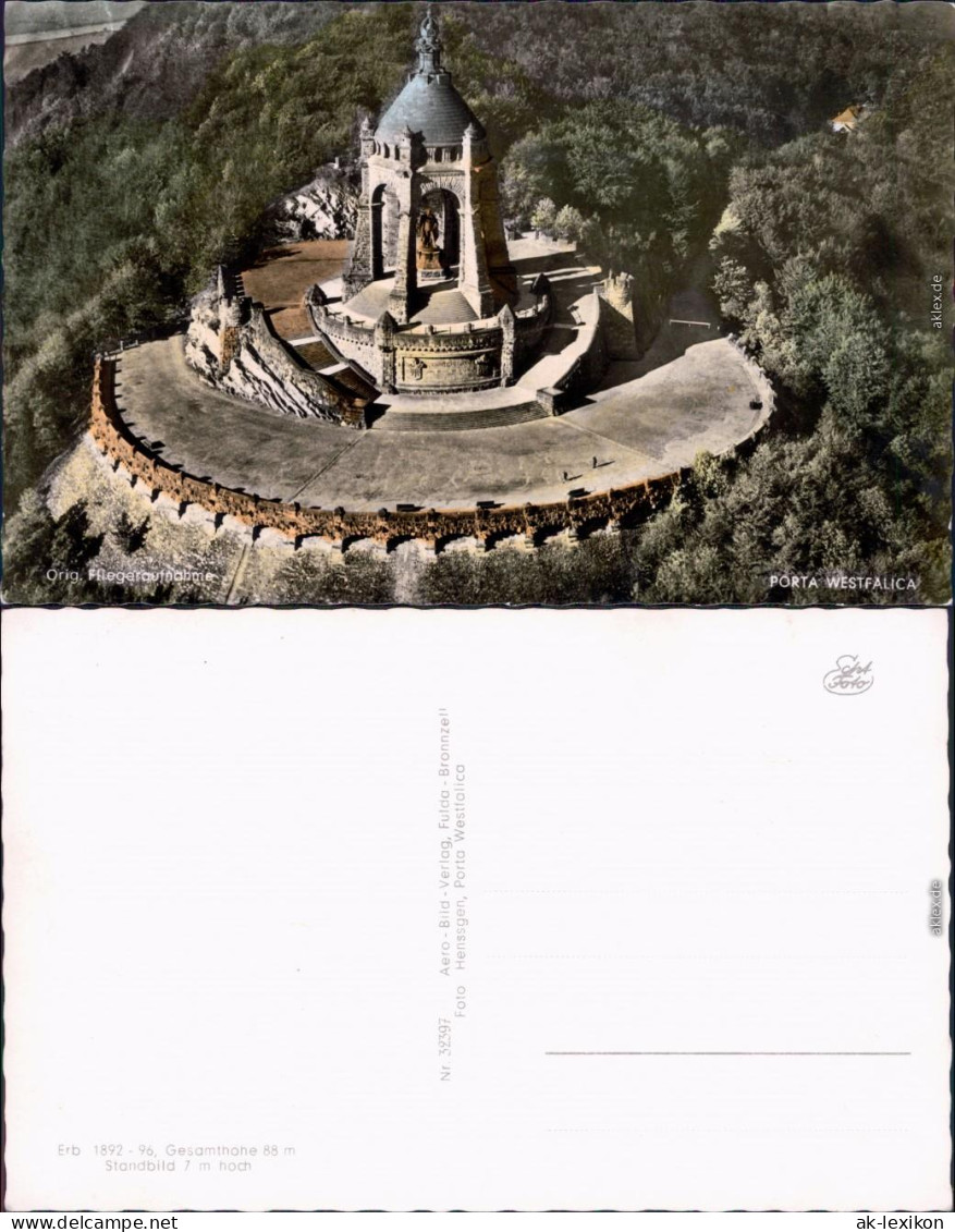 Luftbild Ansichtskarte Porta Westfalica Blick auf Porta Westfalica