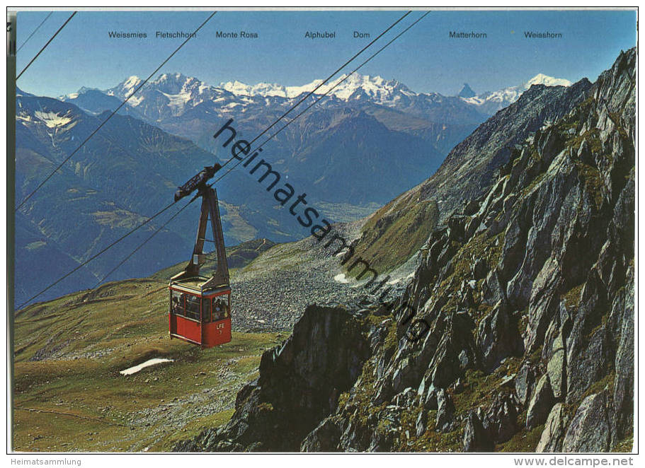 Luftseilbahn Fiesch-Eggishorn - Ansichtskarte Großformat