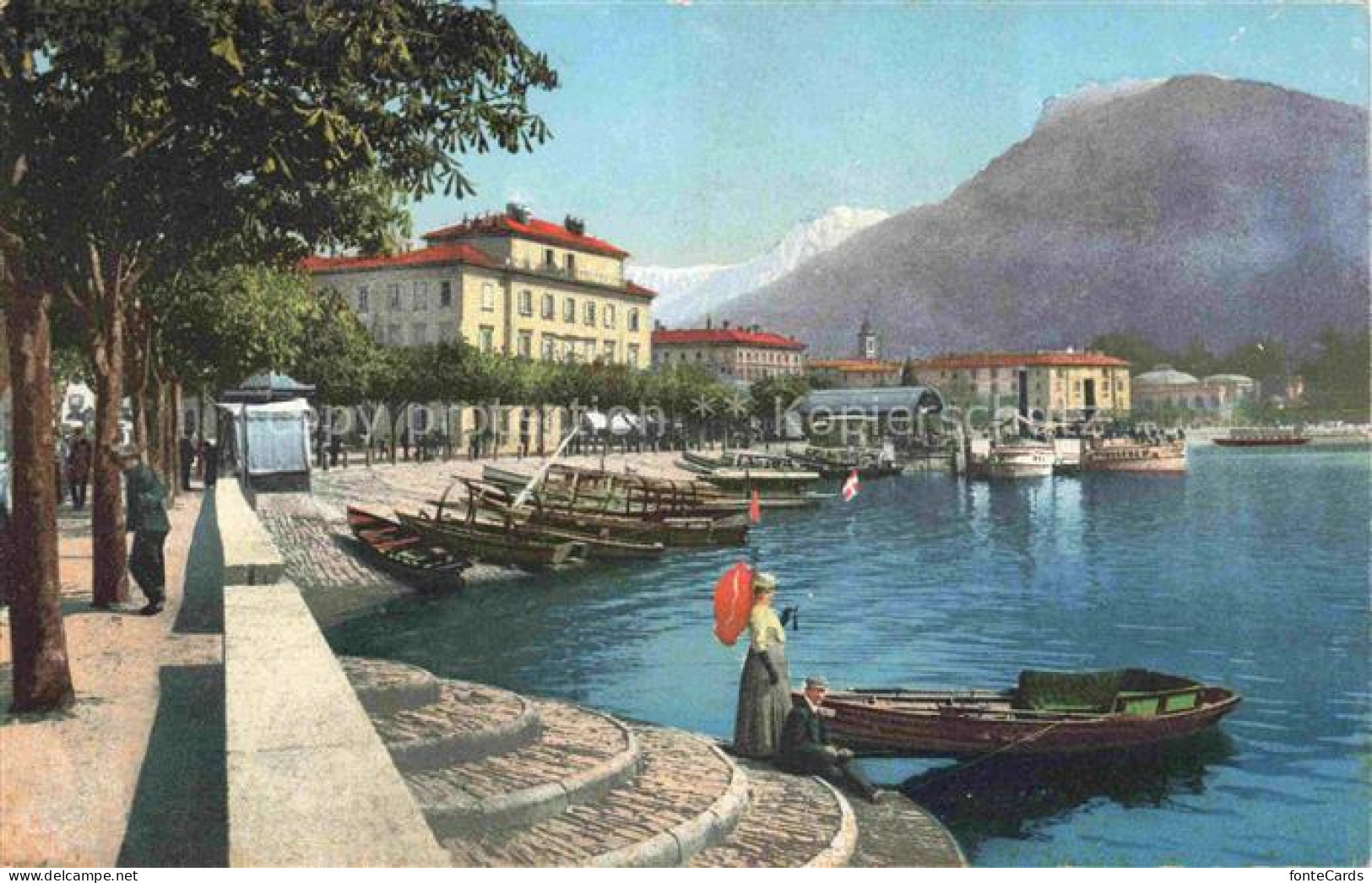 LUGANO Lago di Lugano TI Al lago Boote
