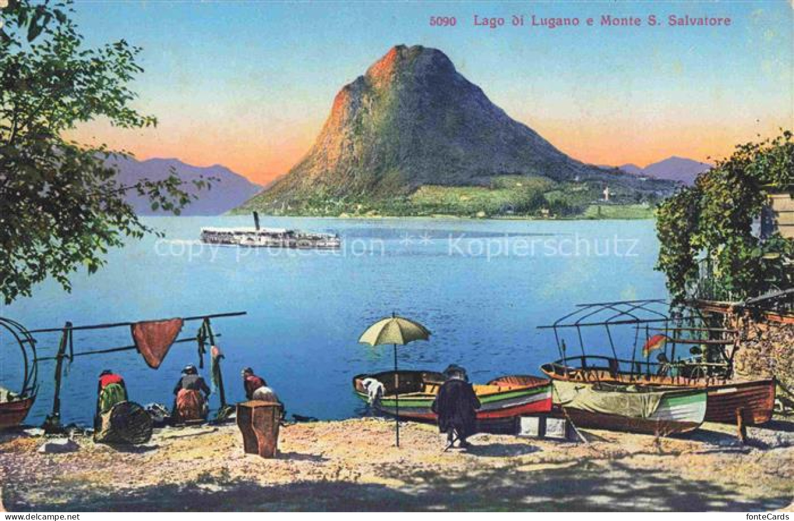 LUGANO Lago di Lugano TI Panorama Lago di Lugano e Monte San Salvatore