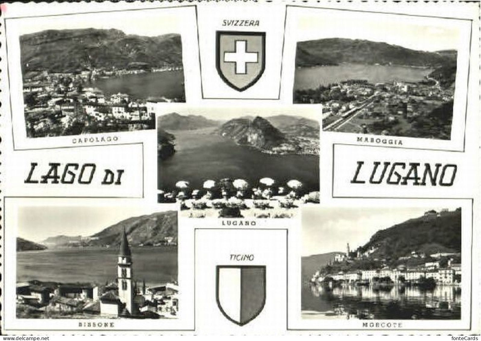 Lugano TI Lugano Capolago Bissone Morcote Maroggia x 1960