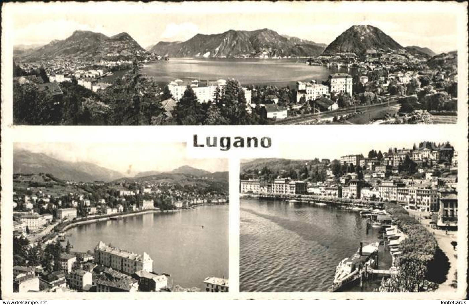 Lugano TI Panorama Luganersee