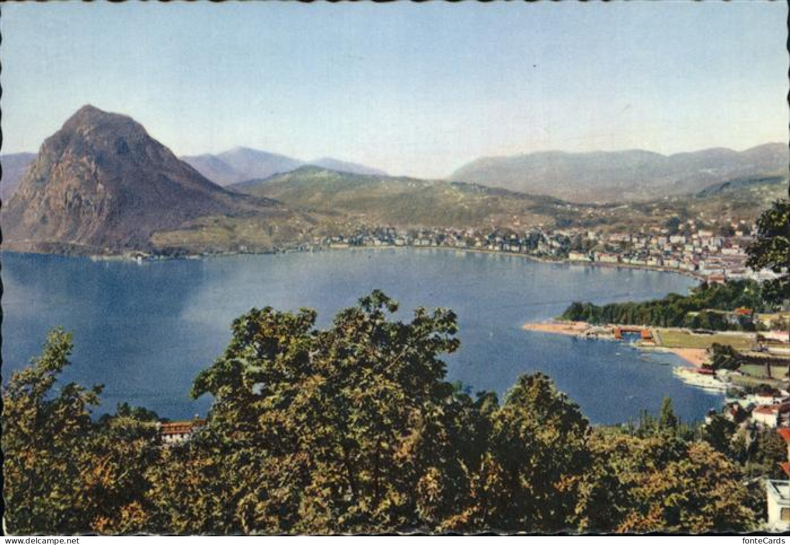Lugano TI Panorama Luganersee