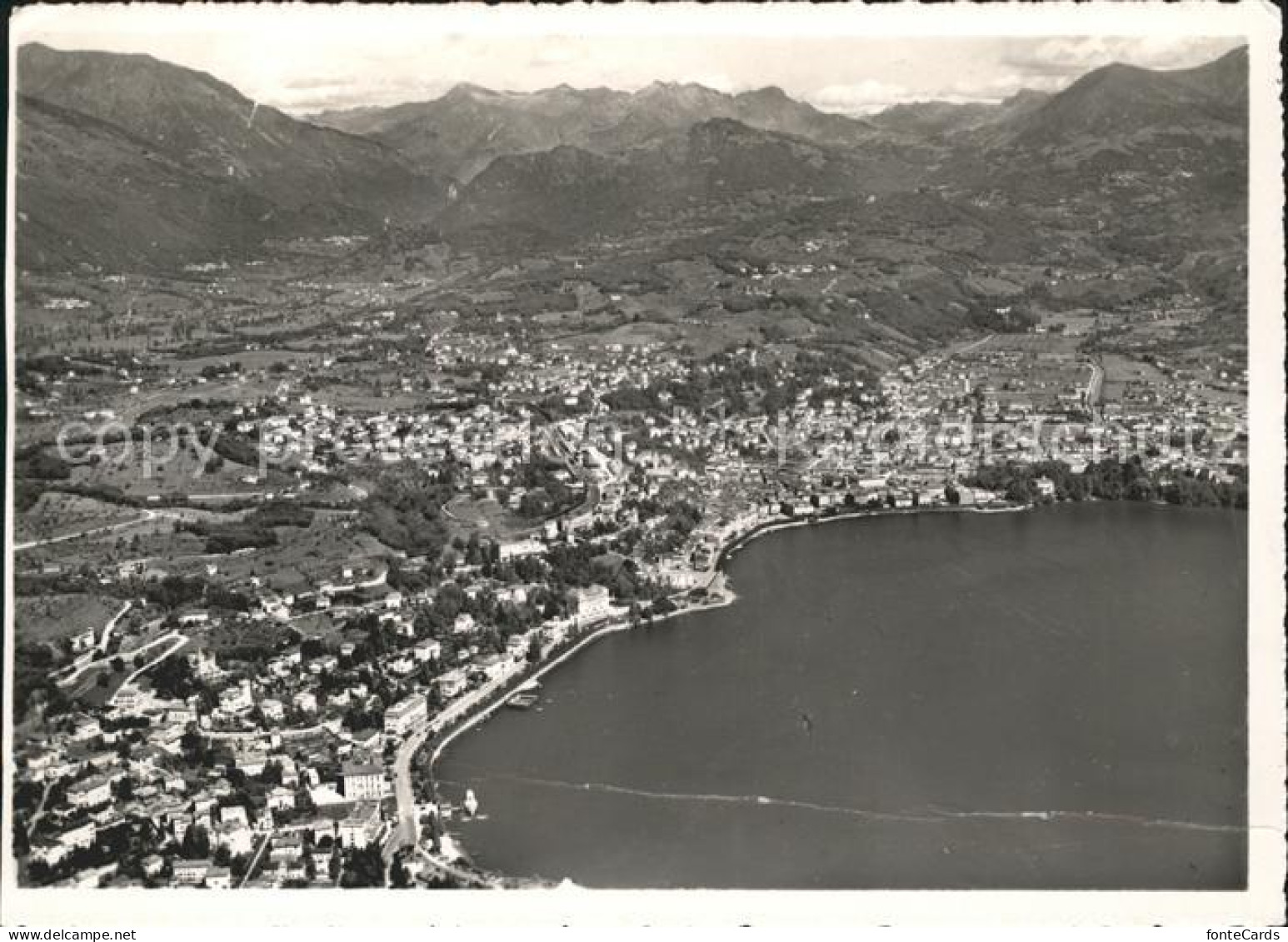 Lugano TI Panorama Luganersee