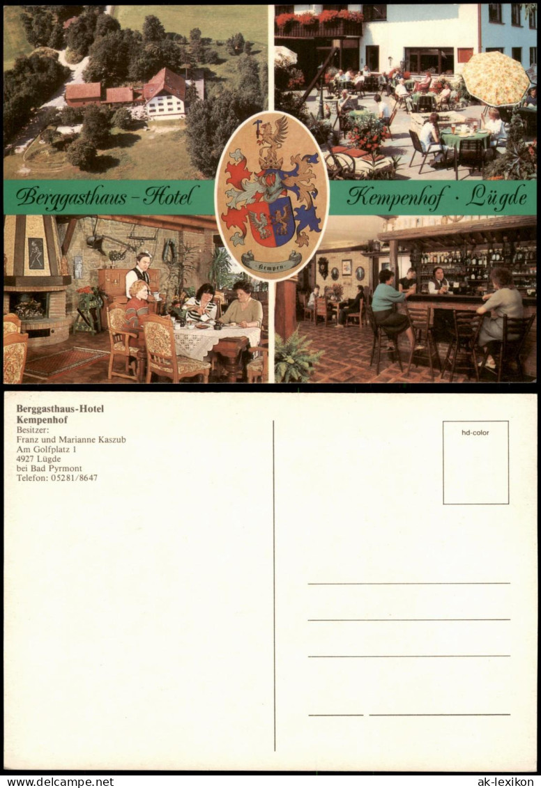 Lügde (Westfalen) Mehrbildkarte Berggasthaus-Hotel Kempenhof Am Golfplatz 1980