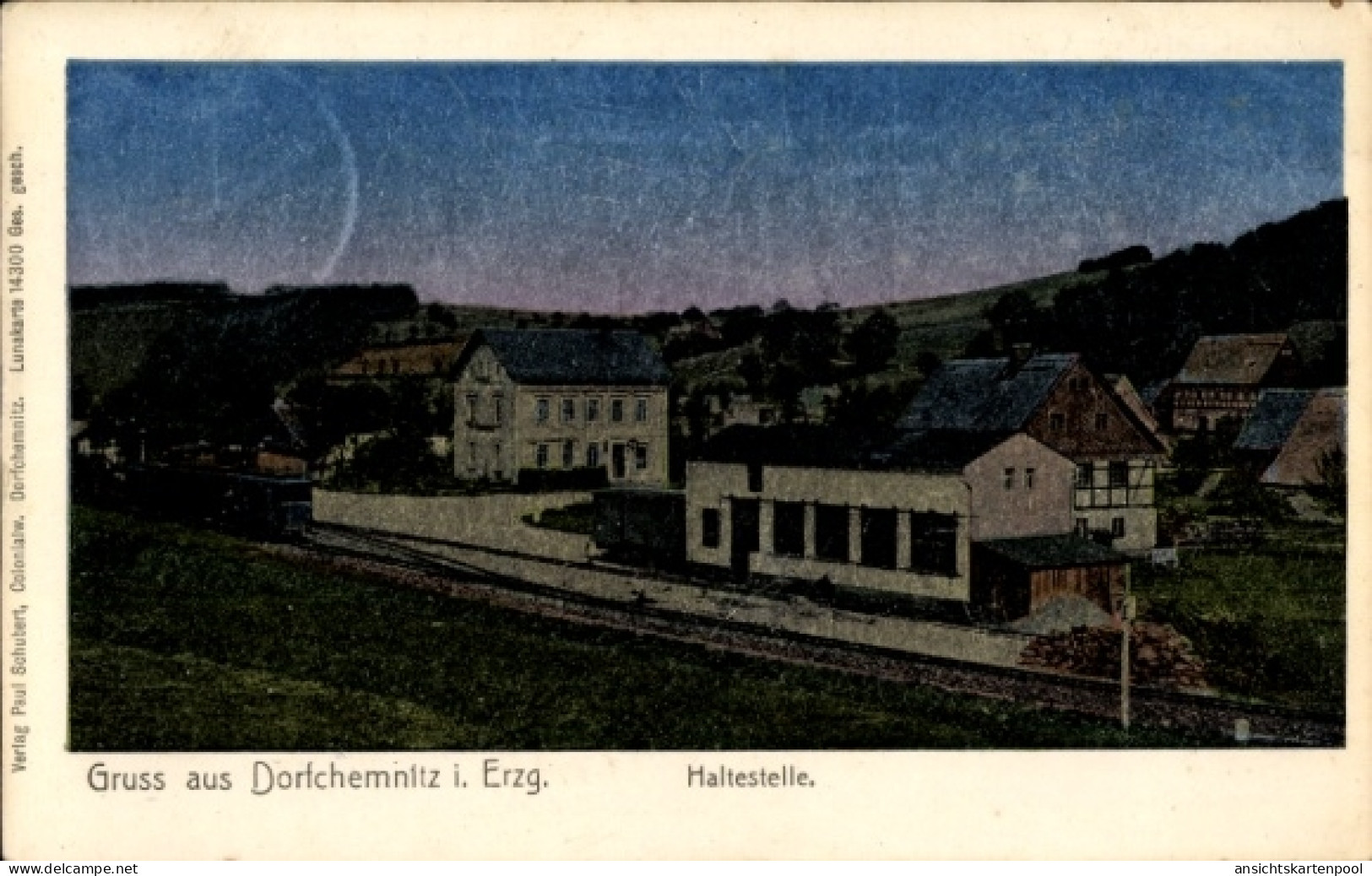 Luna CPA Dorfchemnitz Zwönitz im Erzgebirge, Haltestelle