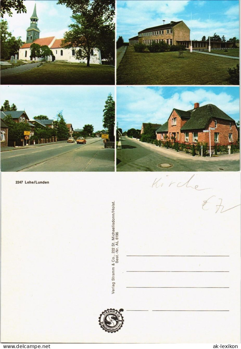 Lunden Holstein Lehe-Lunden 4 Ortsansichten, Straßen & Gebäude 1980