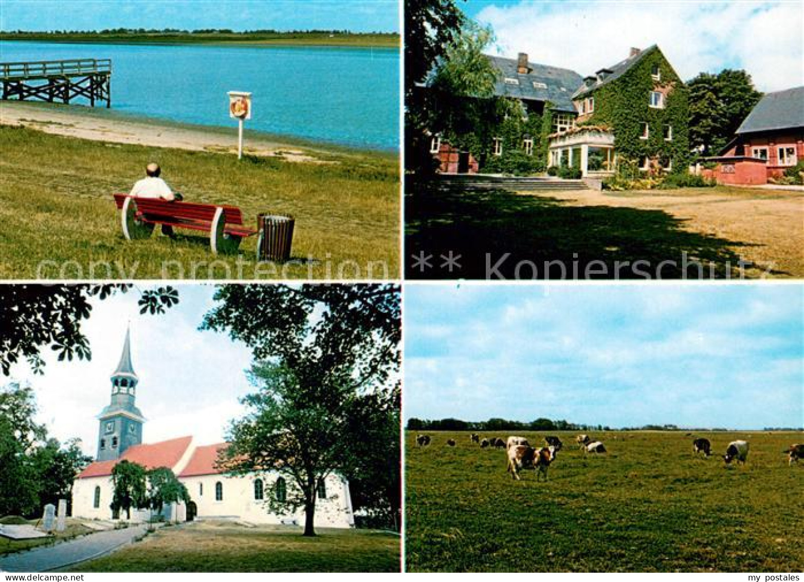 Lunden Holstein Strand Kirche Bauernhof Panorama