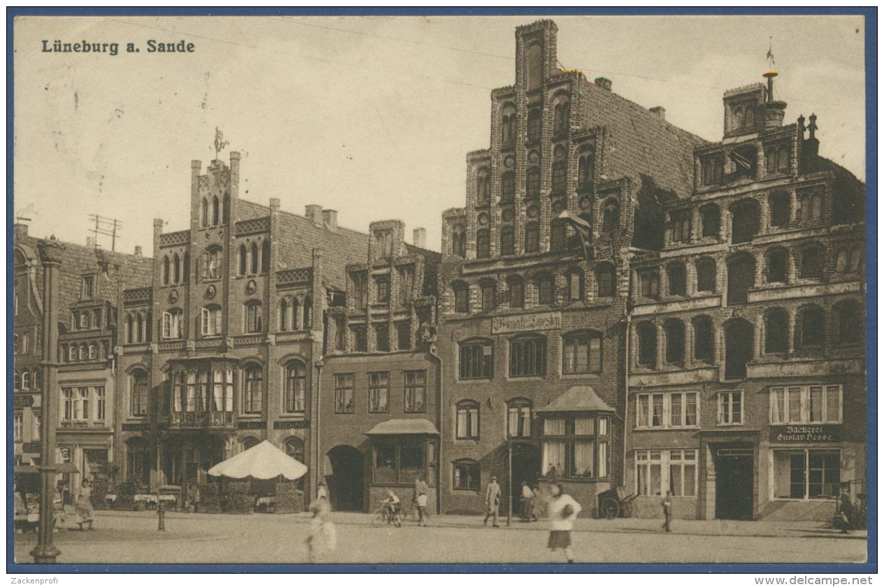 Lüneburg a. Sande Bäckerei Gustav Hesse, gelaufen 1929 (AK1002)