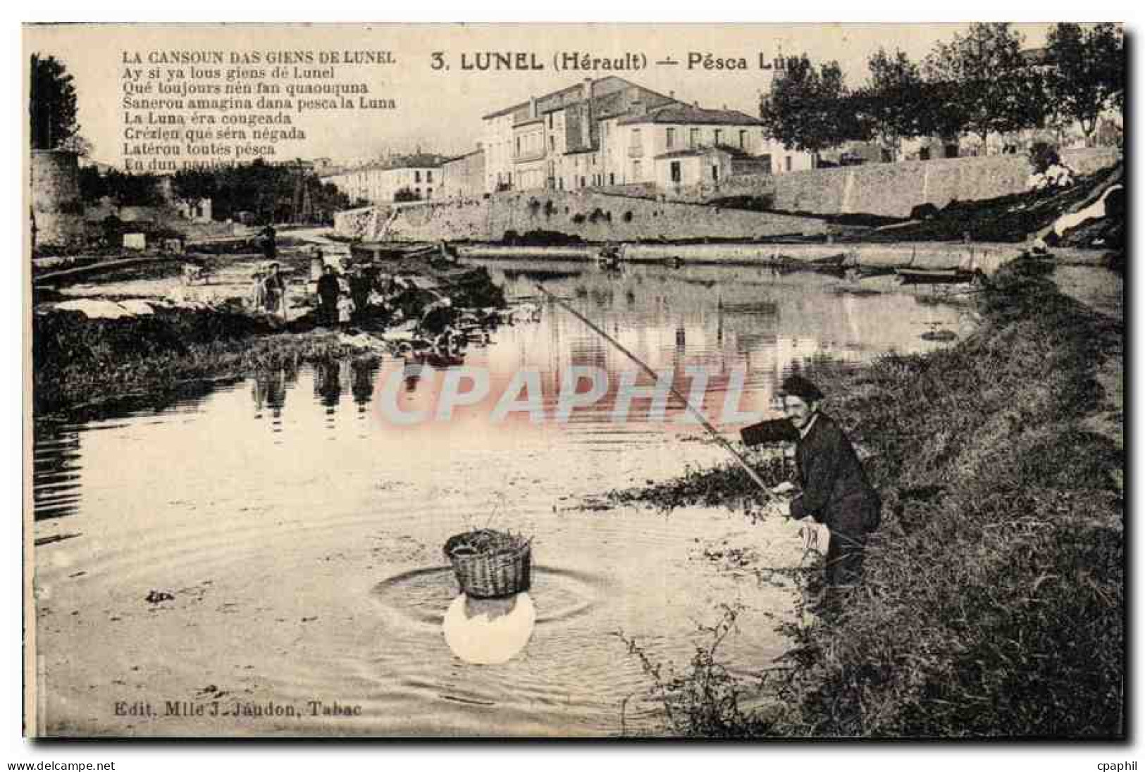 Lunel - Pesca - poisson - pecheur - fish - fishing - - CPA