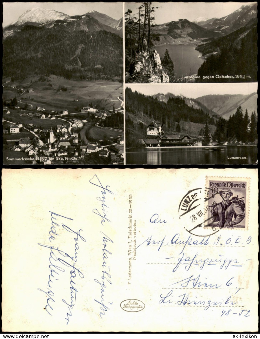Lunz am See Mehrbildkarte Lunz am See, Lunzer See und Ötscher 1938