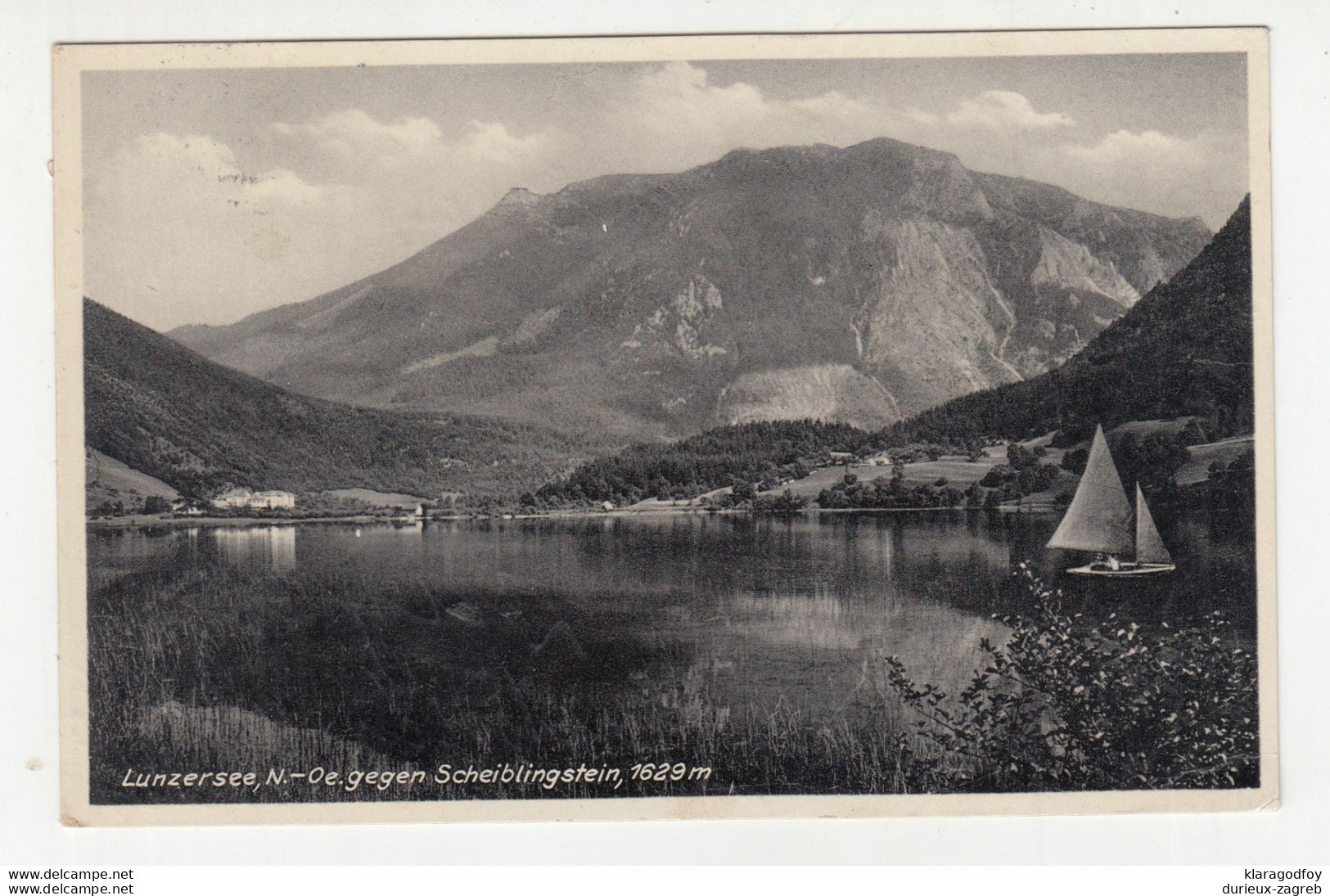 Lunzer See old postcard posted 1933 Lunz am See pmk b210220