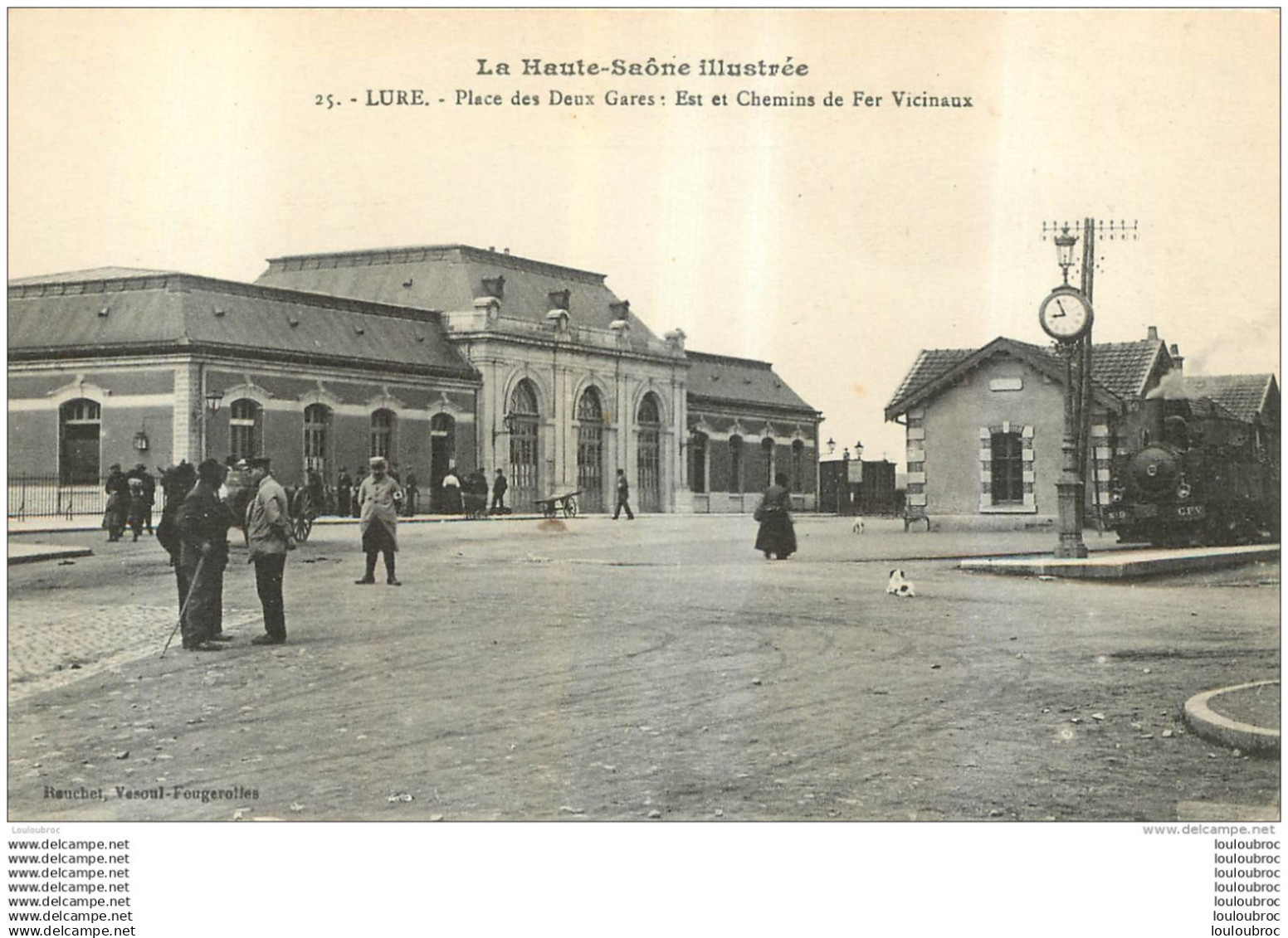 LURE PLACE DES DEUX GARES EST ET CHEMINS DE FER  VICINAUX