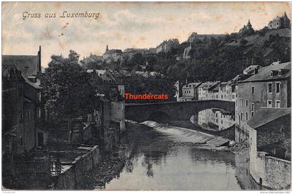 CPA  GRUSS AUS LUXEMBURG LUXEMBOURGH  ( PLIS !! )