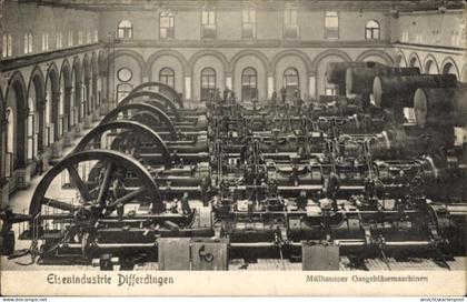 CPA Differdange Differdingen Luxembourg, Eisenindustrie, Mülhausner Gasgebläsemaschinen