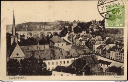 CPA Grund Luxemburg, Blick auf die Stadt