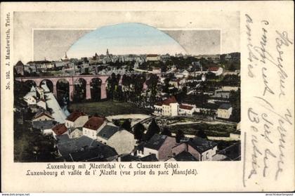CPA Luxemburg Luxembourg, Stadt mit Alzettetal, Viadukt