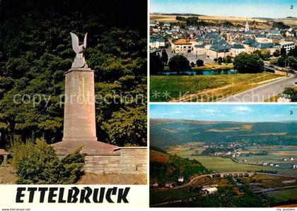 Ettelbruck Monument Patton Sont sur la Sure Fliegeraufnahme